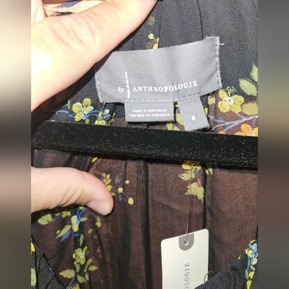Anthropologie Jamison Ruffled Tunic – Black Floral – Size S – NWT (Repair Needed - Picture 13 of 13